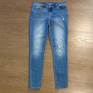 Old Navy Blue Distressed Skinny Jeans